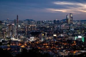 city, buildings, night view